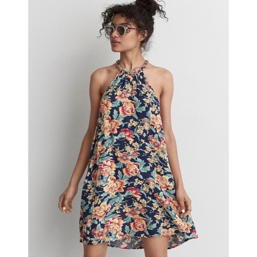 American eagle braided back floral dress